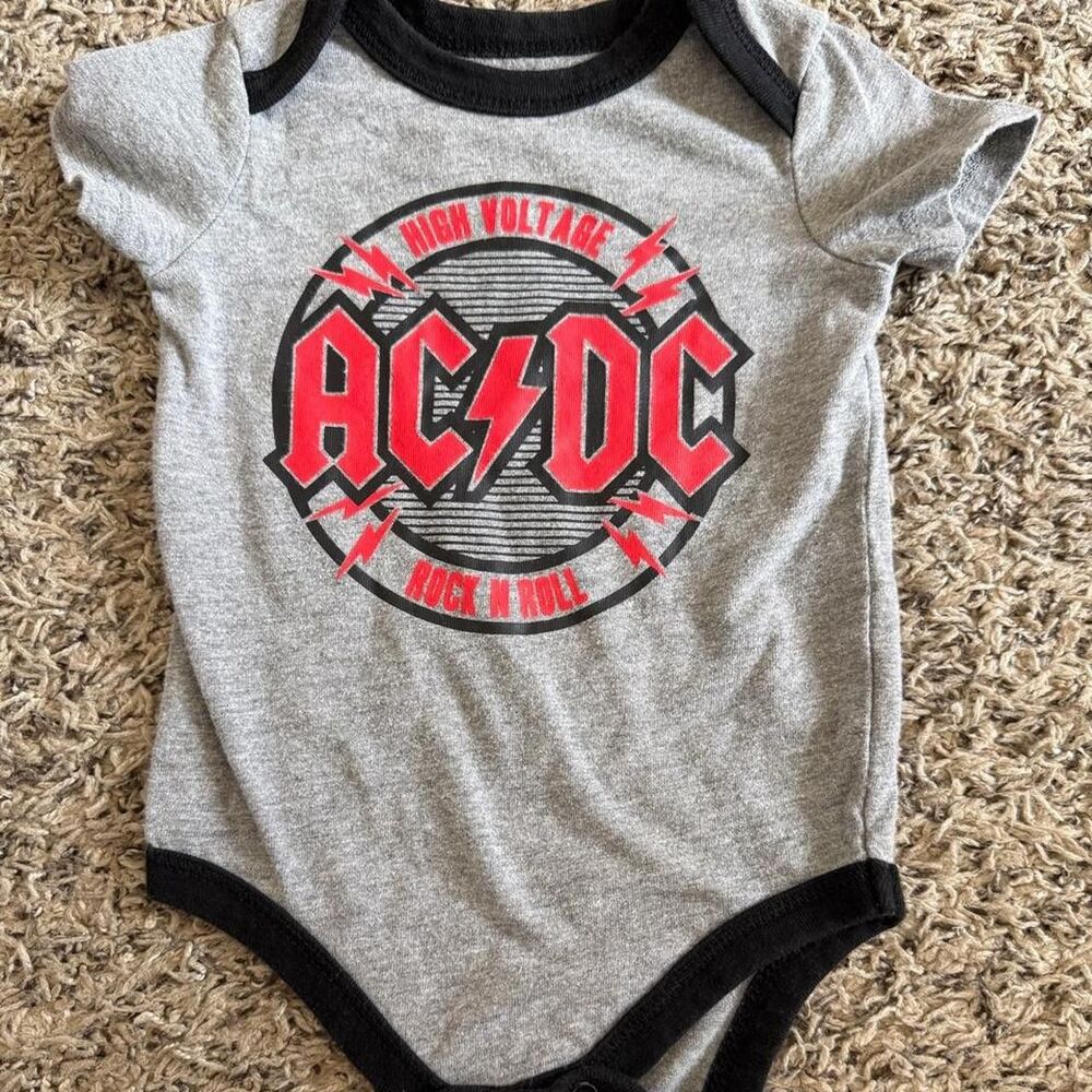 baby boy onesie AC/DC